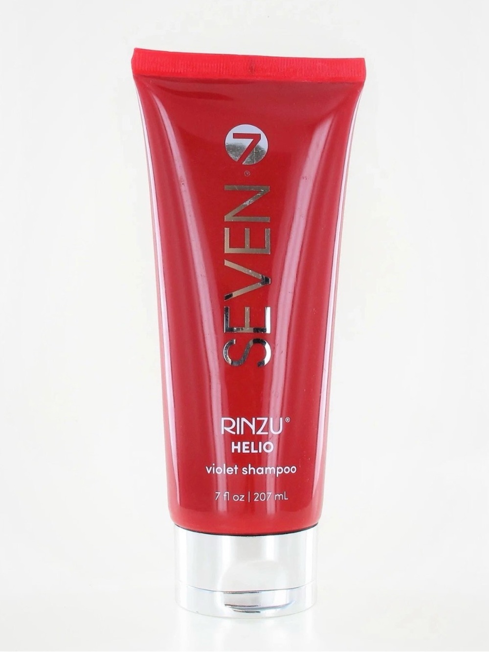 Seven7 Red Haircare Tube with Silver Cap